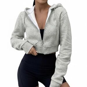 Cropped Zip Up Hoodie😍